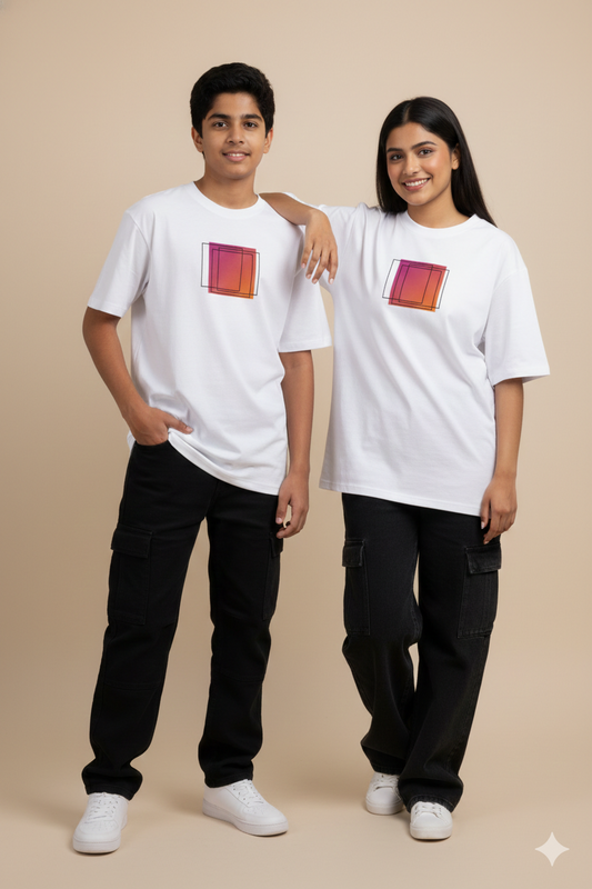 Unisex Oversized Classic T-Shirt- SQUARES